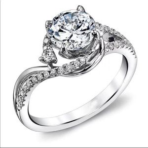 New Women’s 925 Silver Diamond Bridal Ring